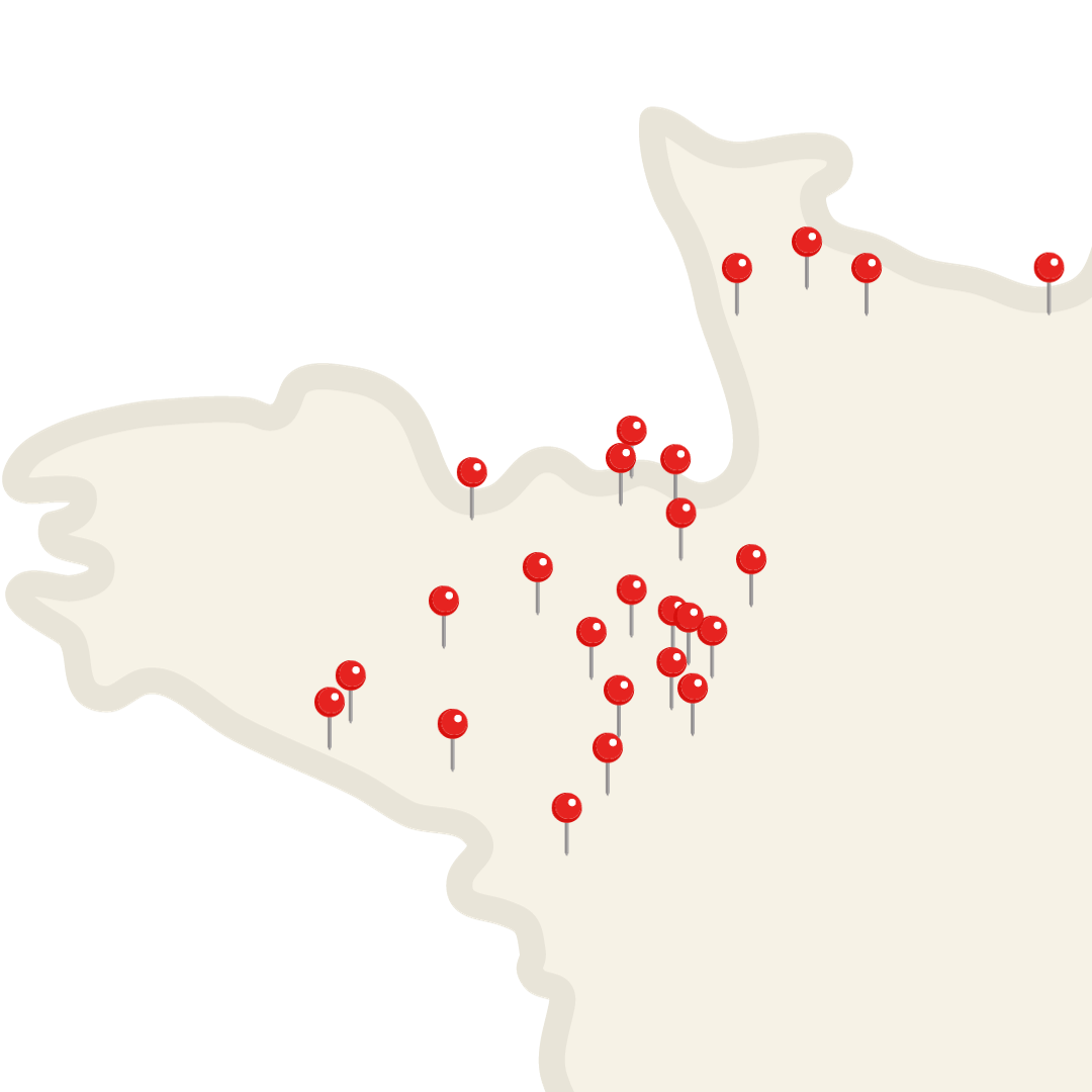 Carte des implantations points de collecte REP Ille et Vilaine par Denis Matériaux